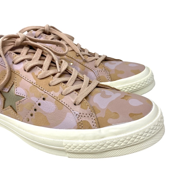 Converse One Star OX Shoes Low Top Leather Ivory Pink Men Size Sneakers 159705C - Picture 7 of 9